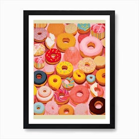 Donuts Vintage Illustration 5 Art Print