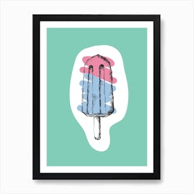 Kitchen Pop Ice Lolly Mint Art Print