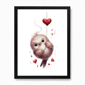 Valentine Bird Art Print