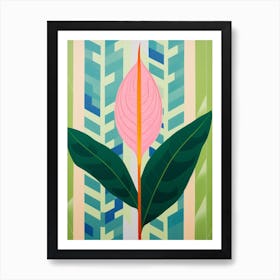 Heliconia 4 Hilma Af Klint Inspired Pastel Flower Painting Art Print