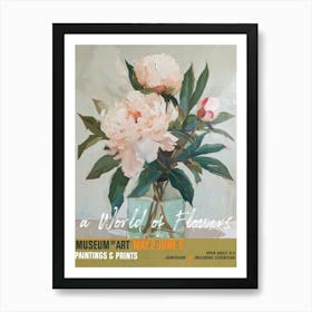 A World Of Flowers, Van Gogh Exhibition Peonies 2 Art Print