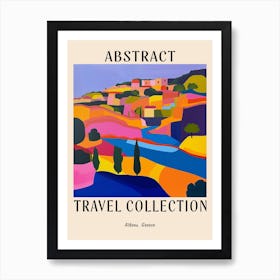 Abstract Travel Collection Poster Athens Greece 2 Art Print