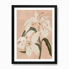 White Lilies Art Print