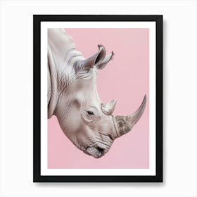 Rhino Portrait Art Print