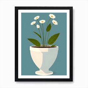 Daisies In A Pot Art Art Print