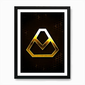 Gold Rocket League Art Print