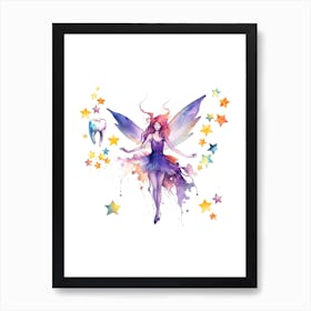 Fairy Tooth Watercolor Art Print