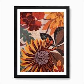 Fall Botanicals Dahlia 3 Art Print