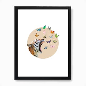 Tiger Collage Art Print