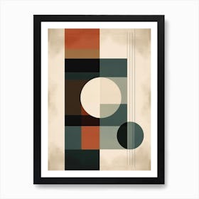 Serene Spectrum; Boho Mid Century Pastels Art Print