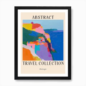 Abstract Travel Collection Poster Montenegro 4 Art Print