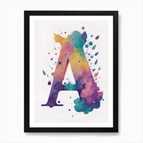 Colorful Letter A Illustration 75 Poster