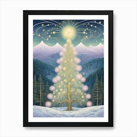 Magical Christmas Tree Art Print