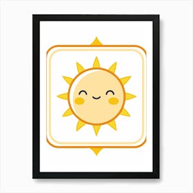 Sun Sticker Art Print