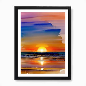 Sunset On The Beach 19 Art Print