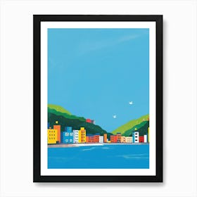 Kobe Japan 2 Colourful Illustration Art Print