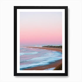 Cromer Beach, Norfolk Pink Photography 2 Art Print