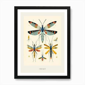 Colourful Insect Illustration Cricket 6 Poster Art Print