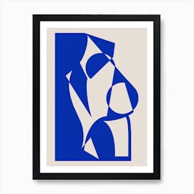 Blue Abstract Female 3 Art Print