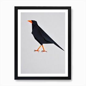 Crow Origami Bird Art Print