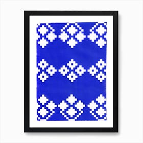 Geometric Pattern Blue Poster