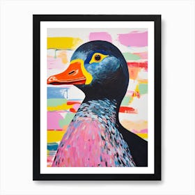 Colourful Bird Painting Coot 1 Art Print