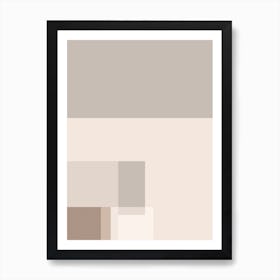 Translucent Blocks In Neutrals Art Print