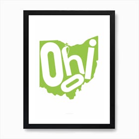 Ohio State Typography Art Print