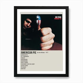 American Pie By Don Mclean 1971 Poster Art Print