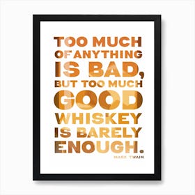 Whiskey Fy Art Print