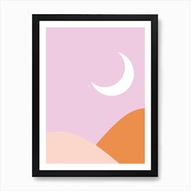 Moonrise Pink Art Print