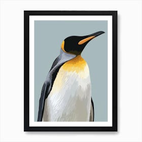 Emperor Penguin Bleaker Island Minimalist Illustration Illustration 3 Art Print