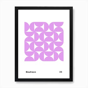 Geometric Bauhaus Poster 35 Lilac Art Print