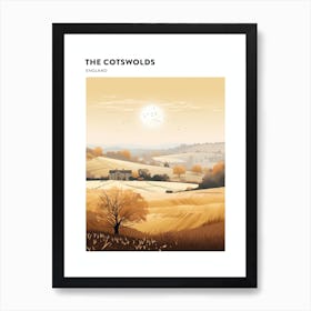 The Cotswolds England 1 Hiking Trail Landscape Poster Art Print