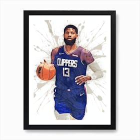 Paul George La Clippers Art Print