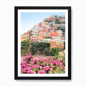 Positano Pastel Town Art Print