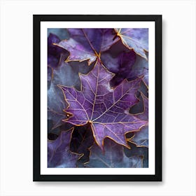 Purple maple leaves Art Print