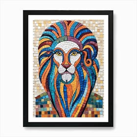 Mosaic Lion 1 Art Print