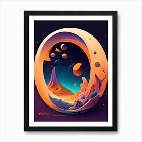 Cosmic Comic Space Space Art Print