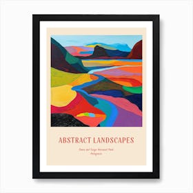 Colourful Abstract Tierra Del Fuego National Park Patagonia 2 Poster Art Print
