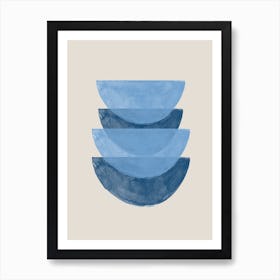 Blue Bowls Art Print