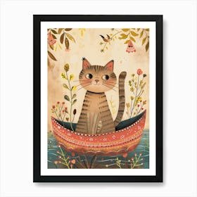 Munchkin Cat Storybook Illustration 3 Art Print