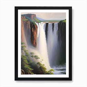 Victoria Falls Of The North, Canada Peaceful Oil Art  Art Print