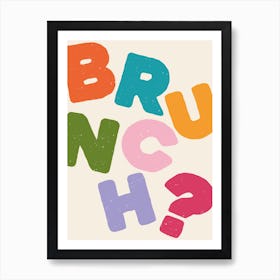 Brunch? Colourful Art Print