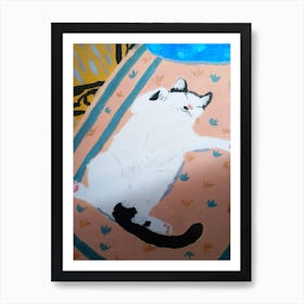A Cat Snoozin'       Art Print