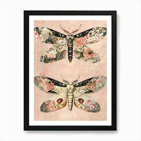 Butterfly Elegance William Morris Style 1 Art Print