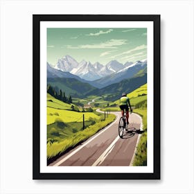 Tour De Mont Blanc France 9 Vintage Travel Illustration Poster