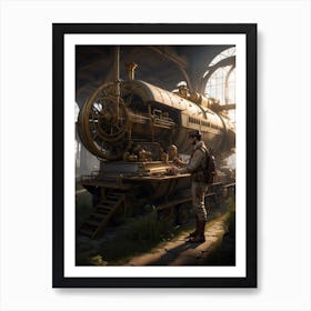 Steam Train Art Print