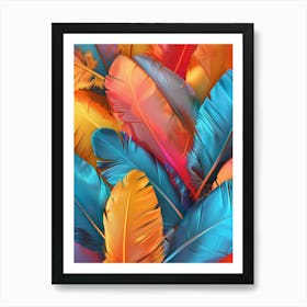 Colorful Feathers 6 Art Print