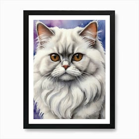 Colorful Persian Cat Art Art Print